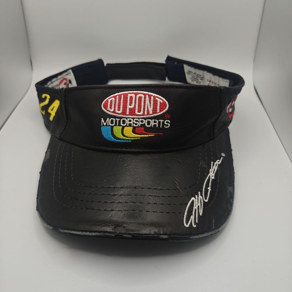 Dupont Motorsports #24 Jeff Gordon Black Leather Sun Visor - Chase Authentic